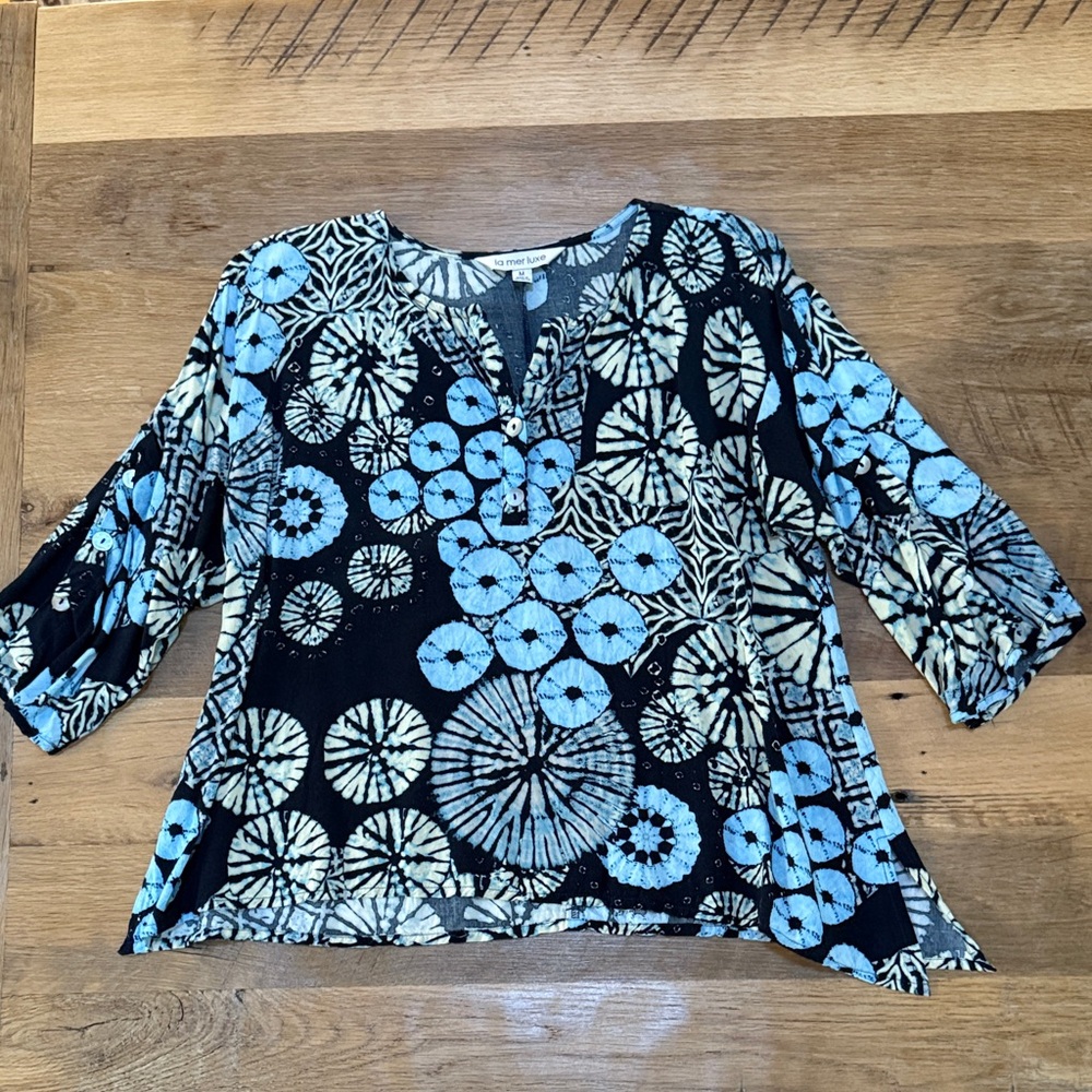La Mer Luxe 3/4 Sleeve Top